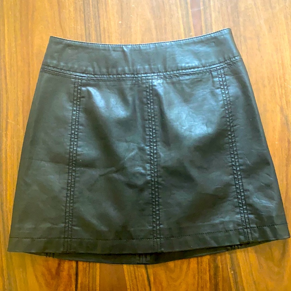 Free People Leather Skirt
